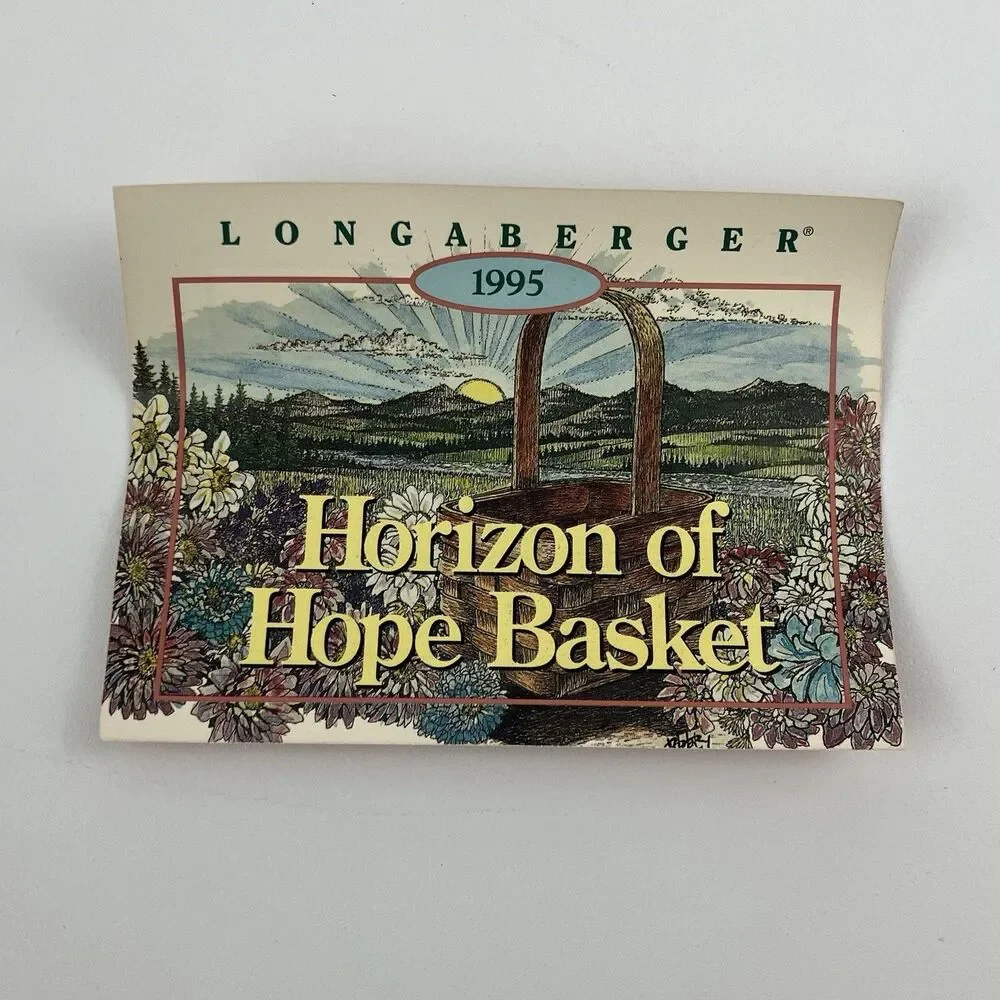 Longaberger Horizon Of Hope Basket Set 1995 | /w Liner Home Decor VTG (17124)